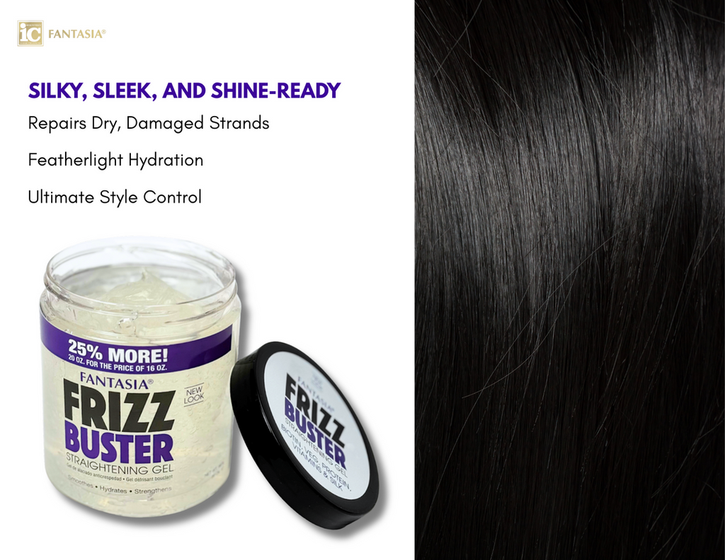 Fantasia IC Frizz Buster Straightening Gel for Smooth, Frizz-Free Hair 454g/16.01 oz