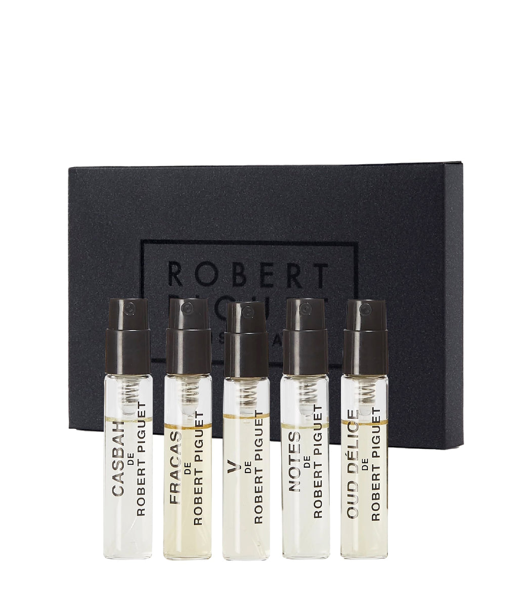 Robert Piguet L'Expérience Piguet Discovery Set | Fracas, Casbah, V, Oud Délice & Notes, 0.08 oz each