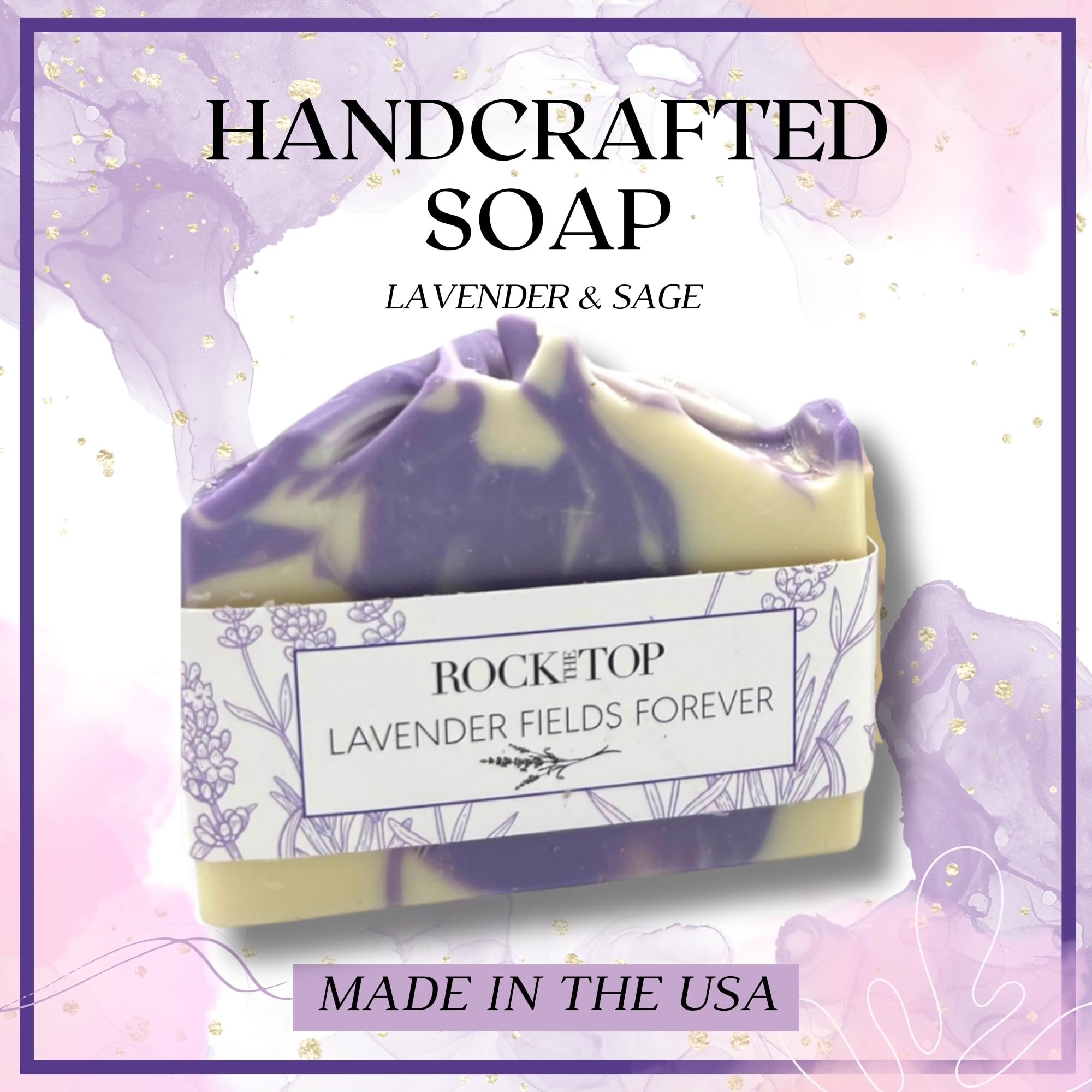 Rock the Top USA Made Self Care Gift Box | Lavender Bath Bombs & Epsom Salt Soak