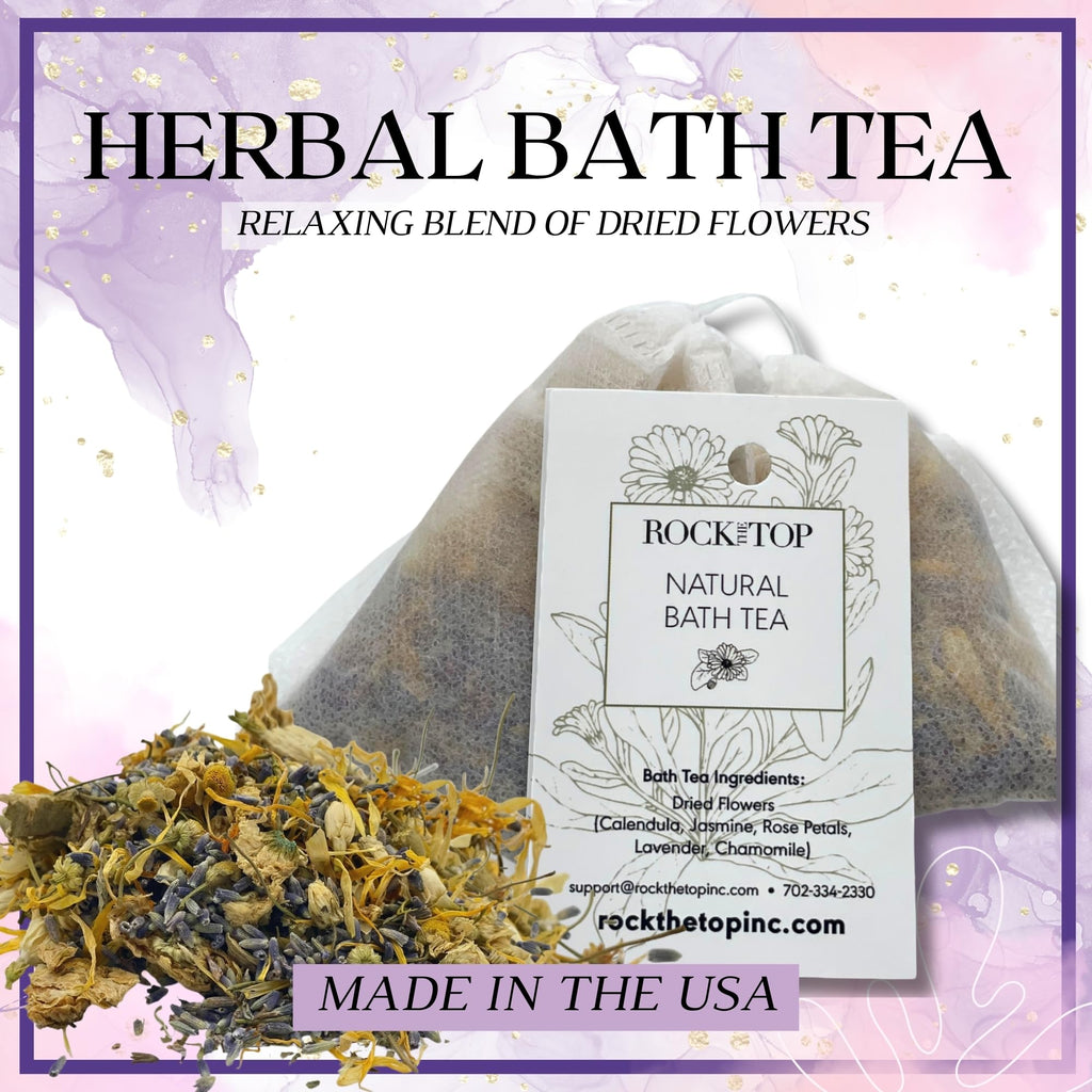 Rock the Top USA Made Self Care Gift Box | Lavender Bath Bombs & Epsom Salt Soak