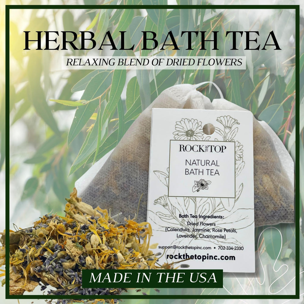 Rock the Top USA MADE Eucalyptus Spearmint Spa Gift Basket – 6 Self-Care Gifts for Women