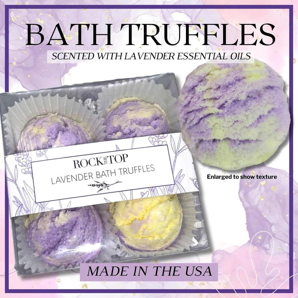Rock the Top USA Made Self Care Gift Box | Lavender Bath Bombs & Epsom Salt Soak