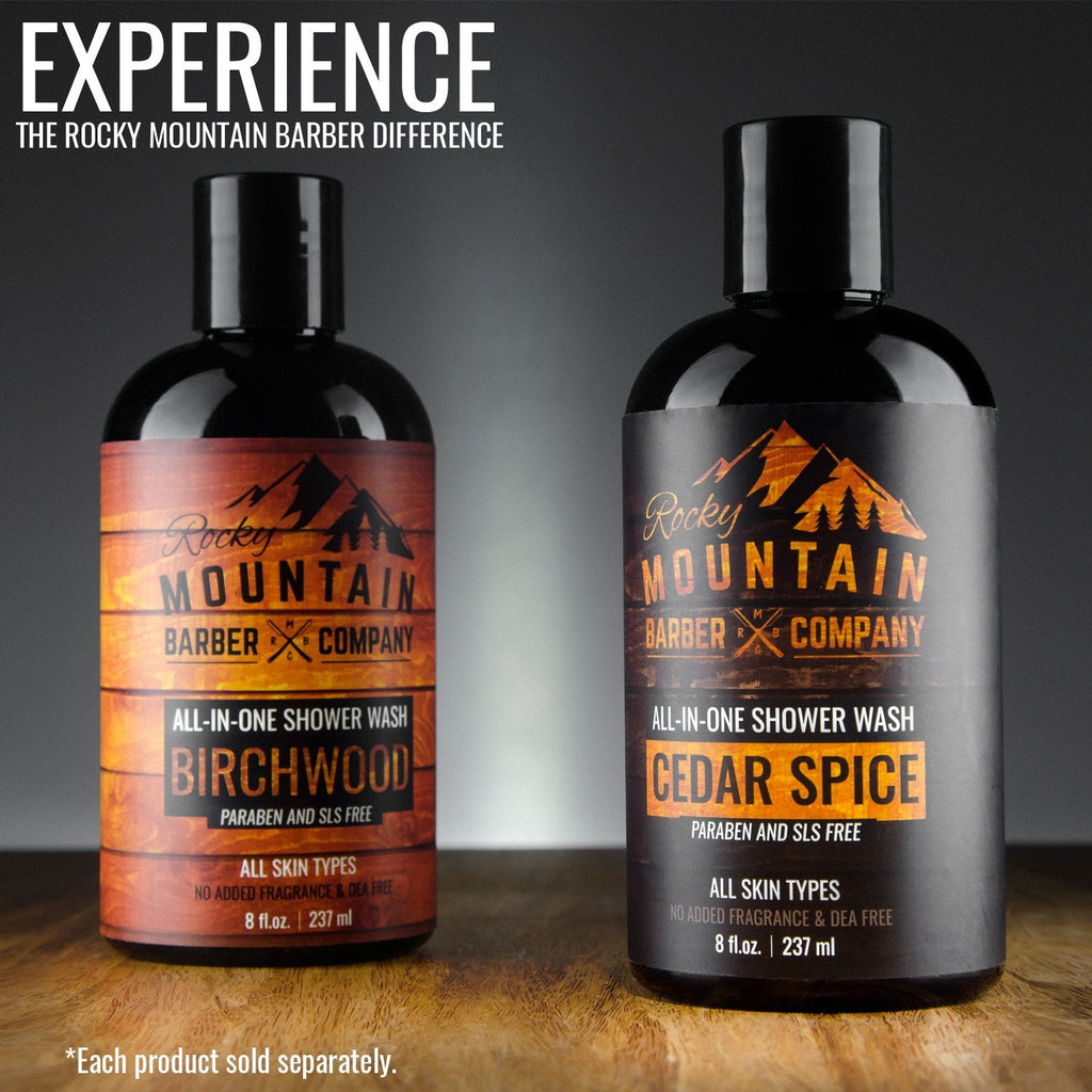 Birchwood All-In-One Body Wash | Shampoo, Body Wash, Conditioner, Face & Beard – Rocky Mountain Barber Co.