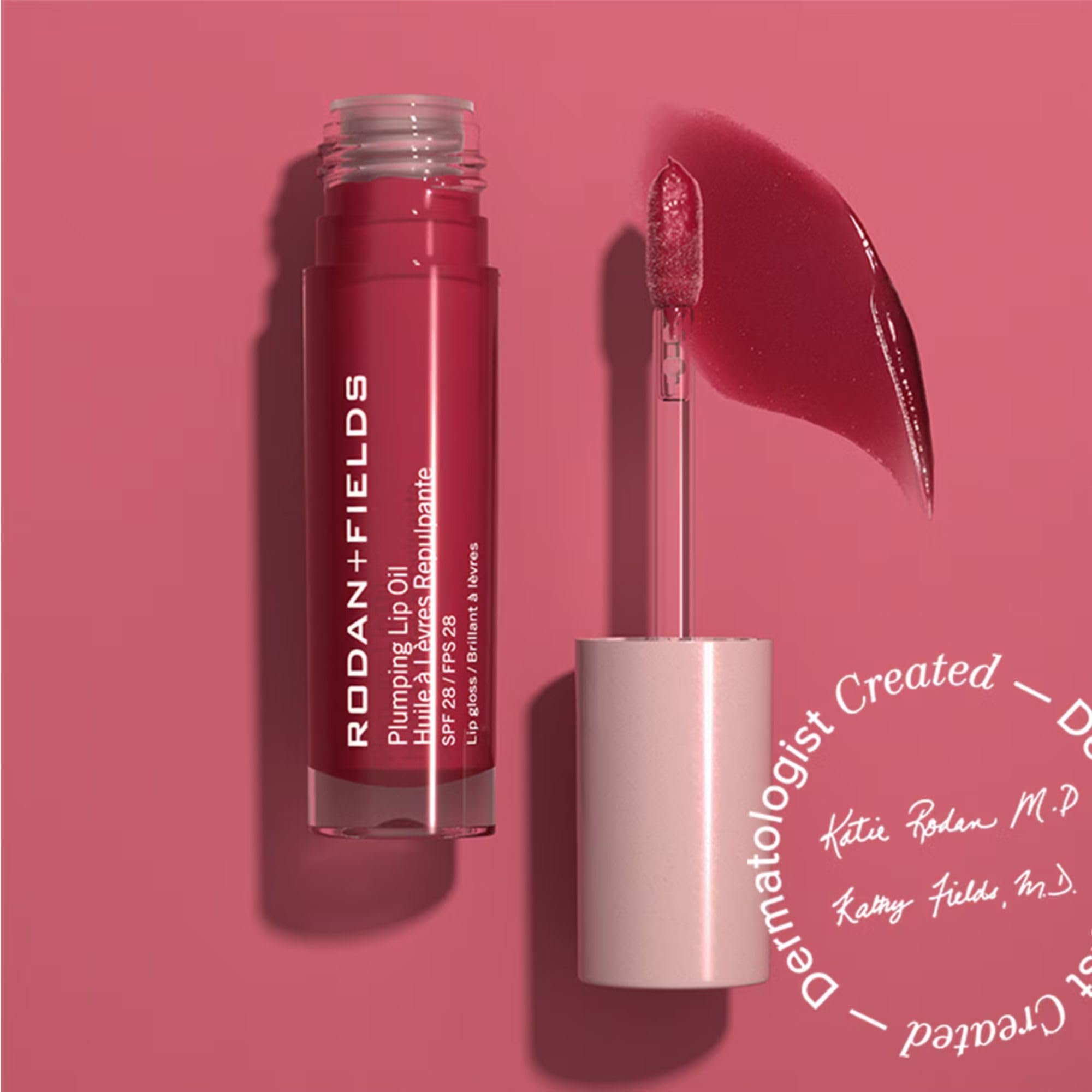 RODAN + FIELDS Plumping Lip Oil SPF 28 – Berry Tint, 5 mL | Hydration, Definition & Softness