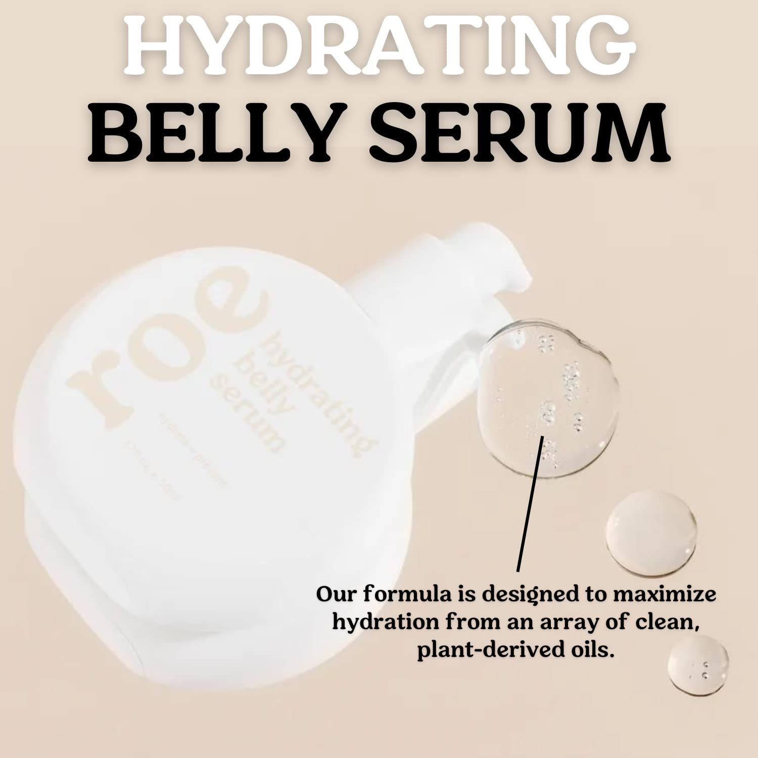 Roe Wellness Belly Stretch Mark Serum for Sensitive Skin – Hydration & Elasticity
