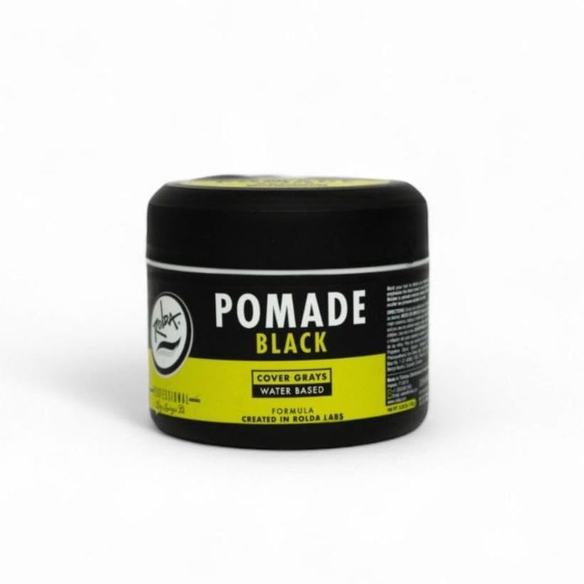 Rolda Black Pomade (5.29 oz) – Grey Coverage, Medium Hold & Shine, Water-Based