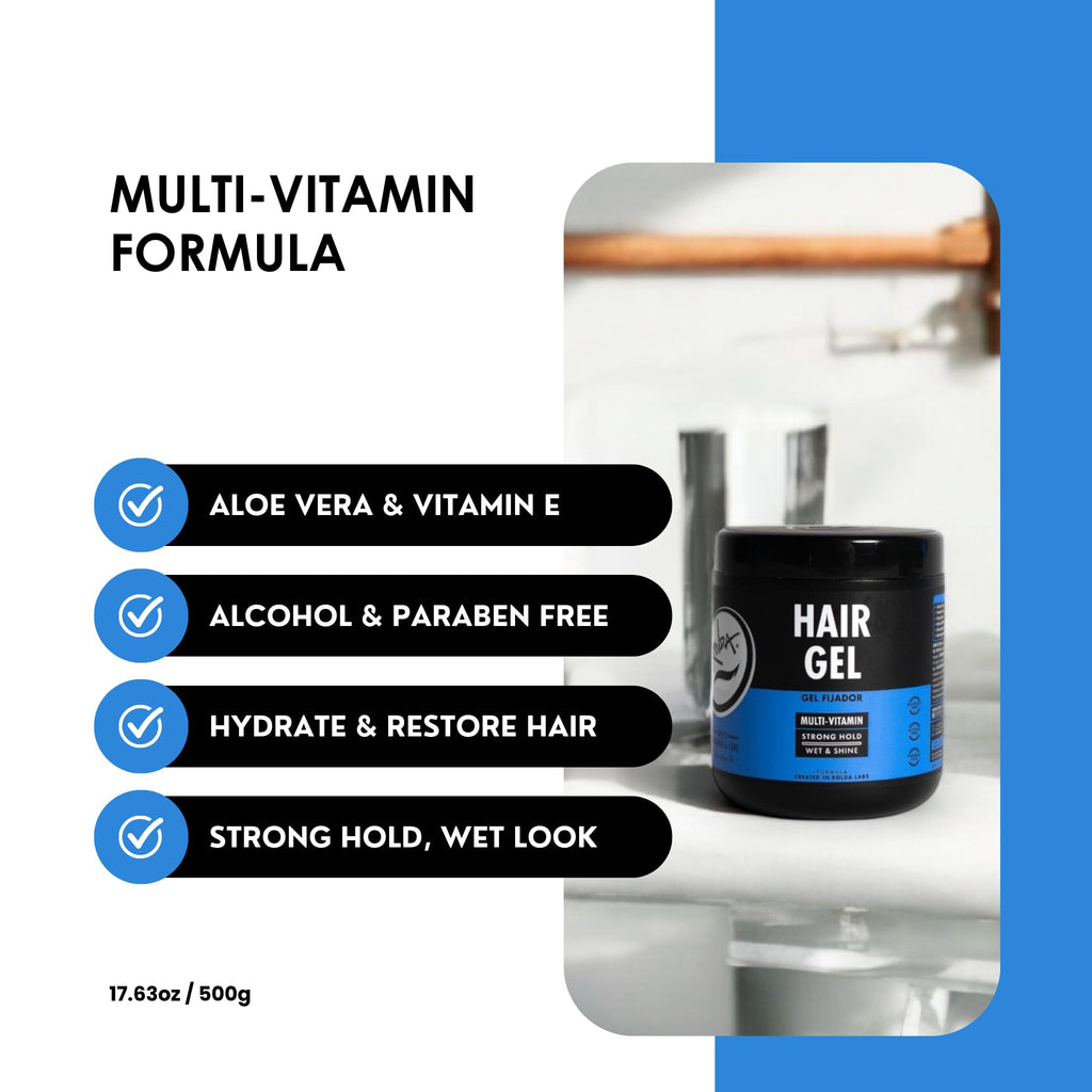 Rolda Classic Styling Gel Power Hold with Aloe Vera – Medium Hold, Wet Look Shine