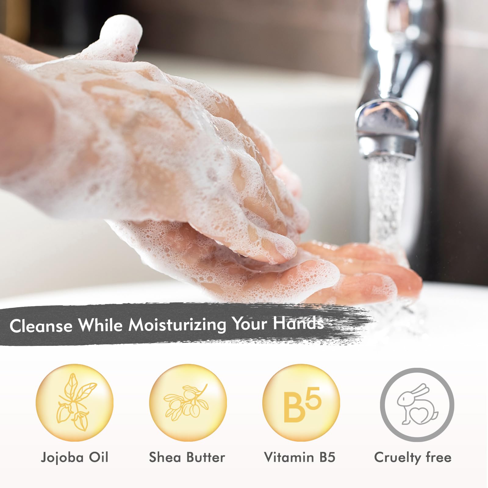 ROMIIE ZOI Eucalyptus & Mint Hand Soap Refill - Gentle, Moisturizing, Cruelty-Free 750 ml (3-Pack)