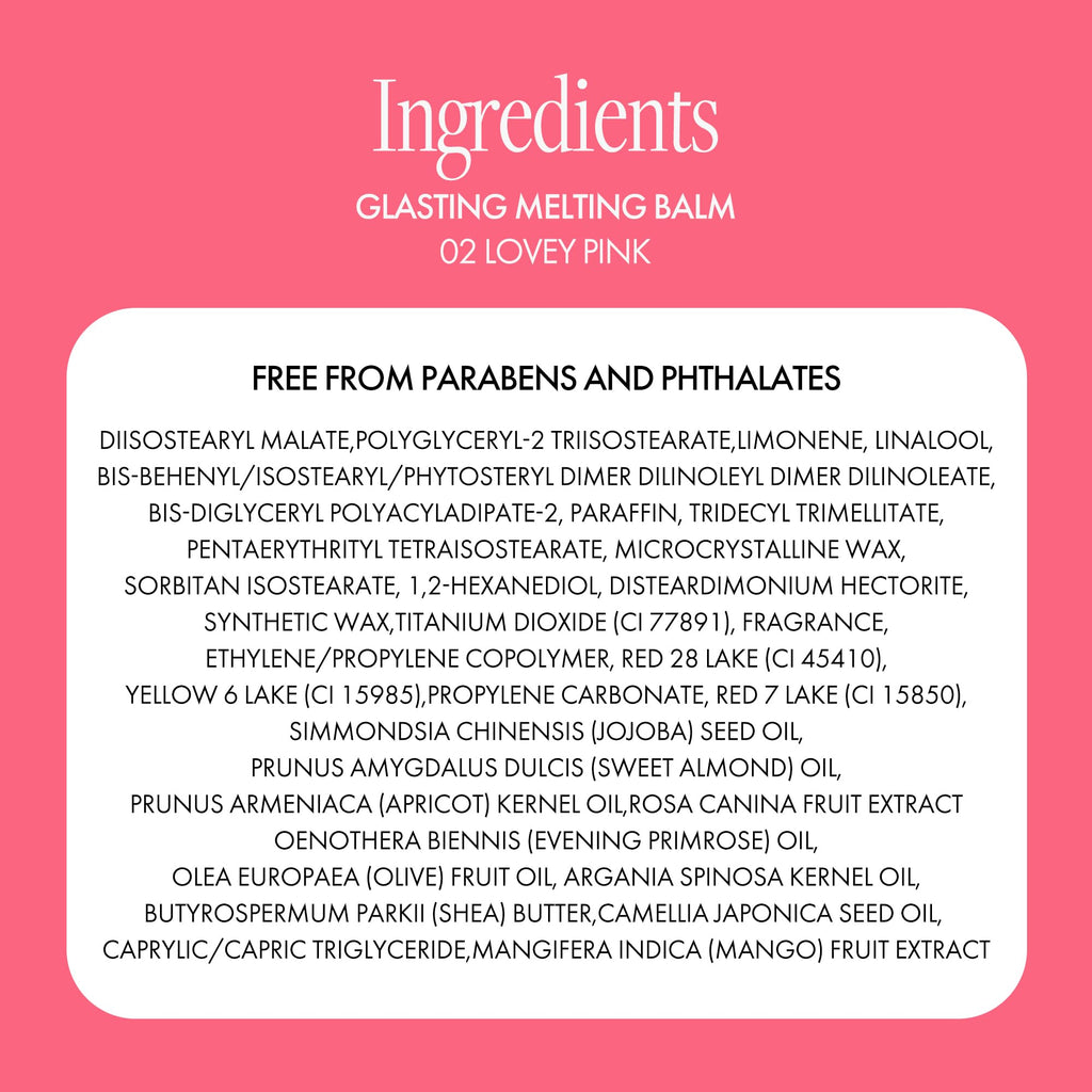 Rom&nd Glasting Melting Balm – High-Shine Hydrating Tinted Lip Balm in 02 Lovey Pink (0.12 oz) | Vegan Formula