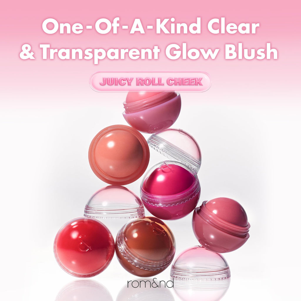 rom&nd JUICY ROLL CHEEK 02 Dragon Berry – Roll-On Liquid Blush for Clear, Dewy Glow