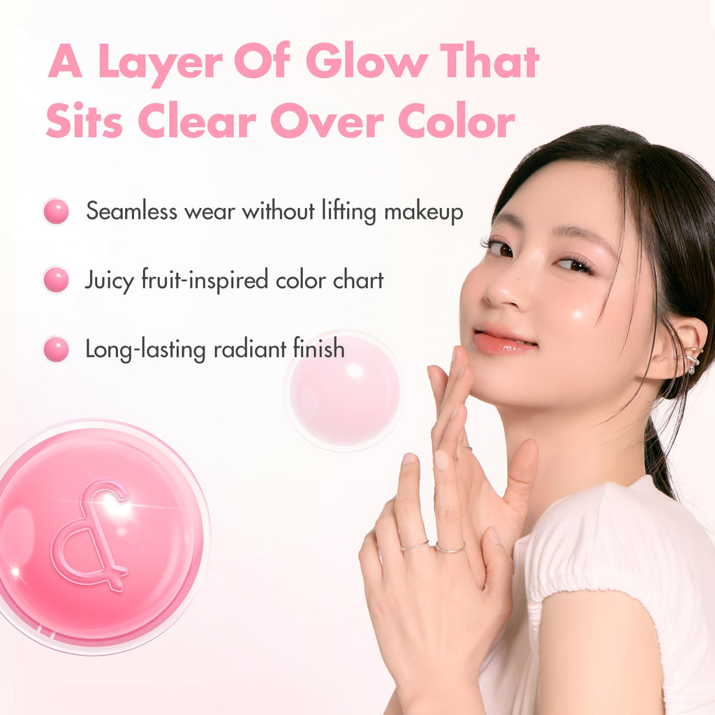 rom&nd JUICY ROLL CHEEK 02 Dragon Berry – Roll-On Liquid Blush for Clear, Dewy Glow