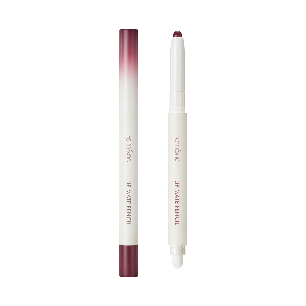 rom&nd Lip Mate Pencil 09 Plum Burgundy – Precision Lip Liner for Natural Overlining & Semi-Matte Lips