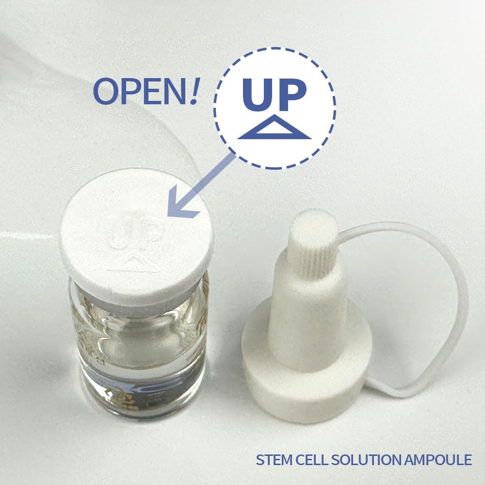 Ronas Stem Cell Solution Ampoules – Anti-Aging Serum with Plant Stem Cells & Hyaluronic Acid (0.16oz, 10 Vials)