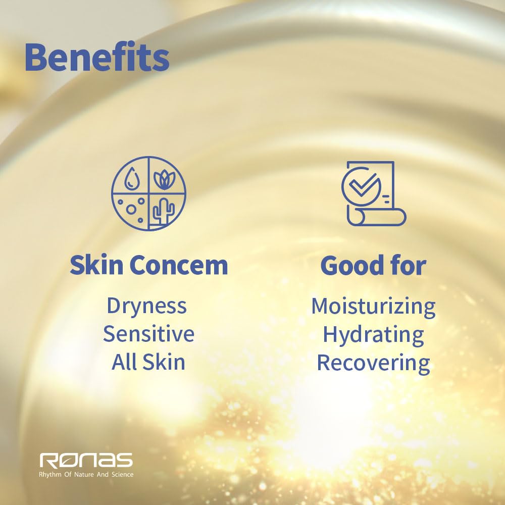 Ronas Stem Cell Solution Ampoules – Anti-Aging Serum with Plant Stem Cells & Hyaluronic Acid (0.16oz, 10 Vials)