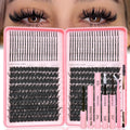 Rootoo Lash Clusters Kit – 150D+150D D Curl Fluffy Manga Lashes (12–22mm)