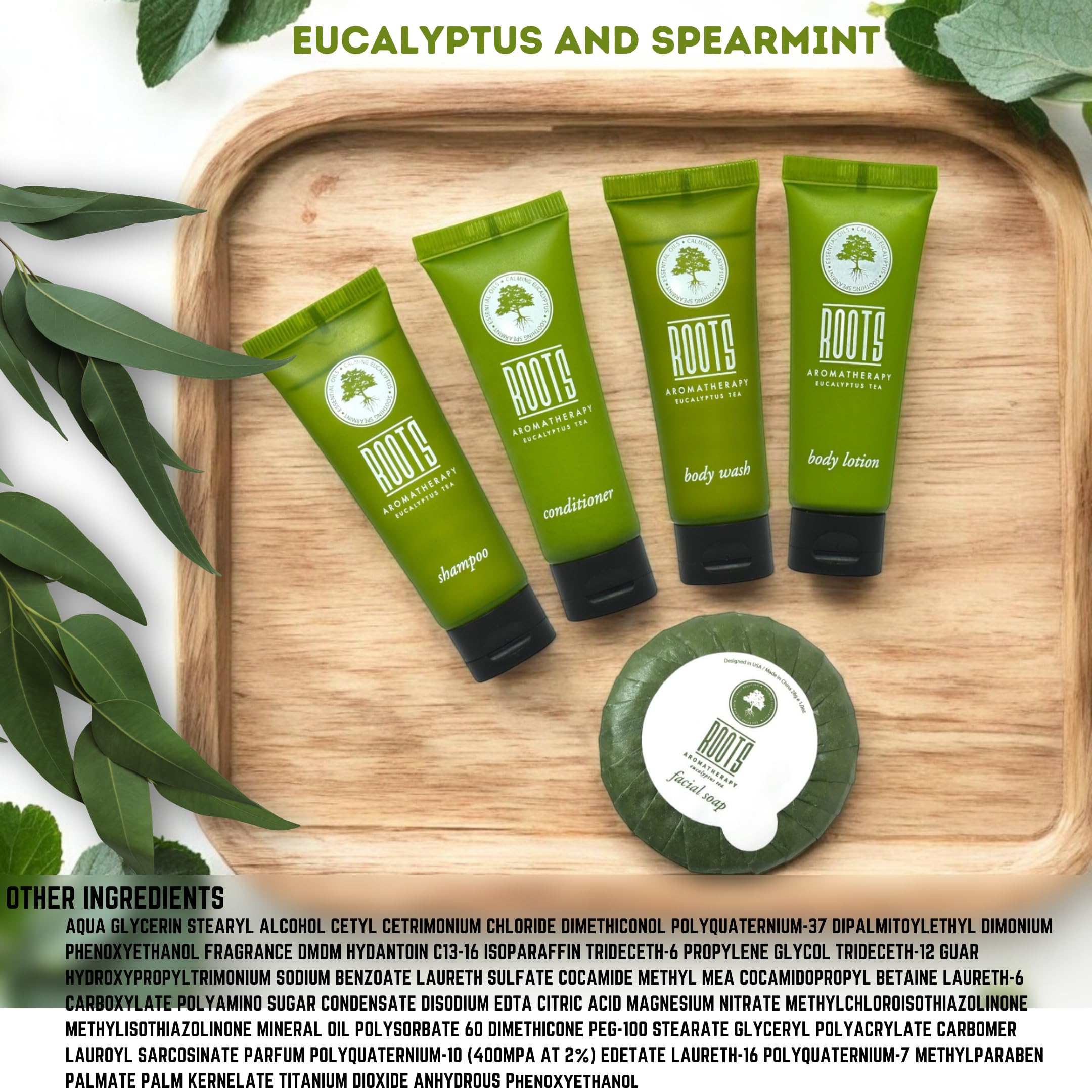 Roots Aromatherapy Travel Size Shampoo & Conditioner Sets – 150 Pcs Bulk Hotel Toiletries for Airbnb Hosts