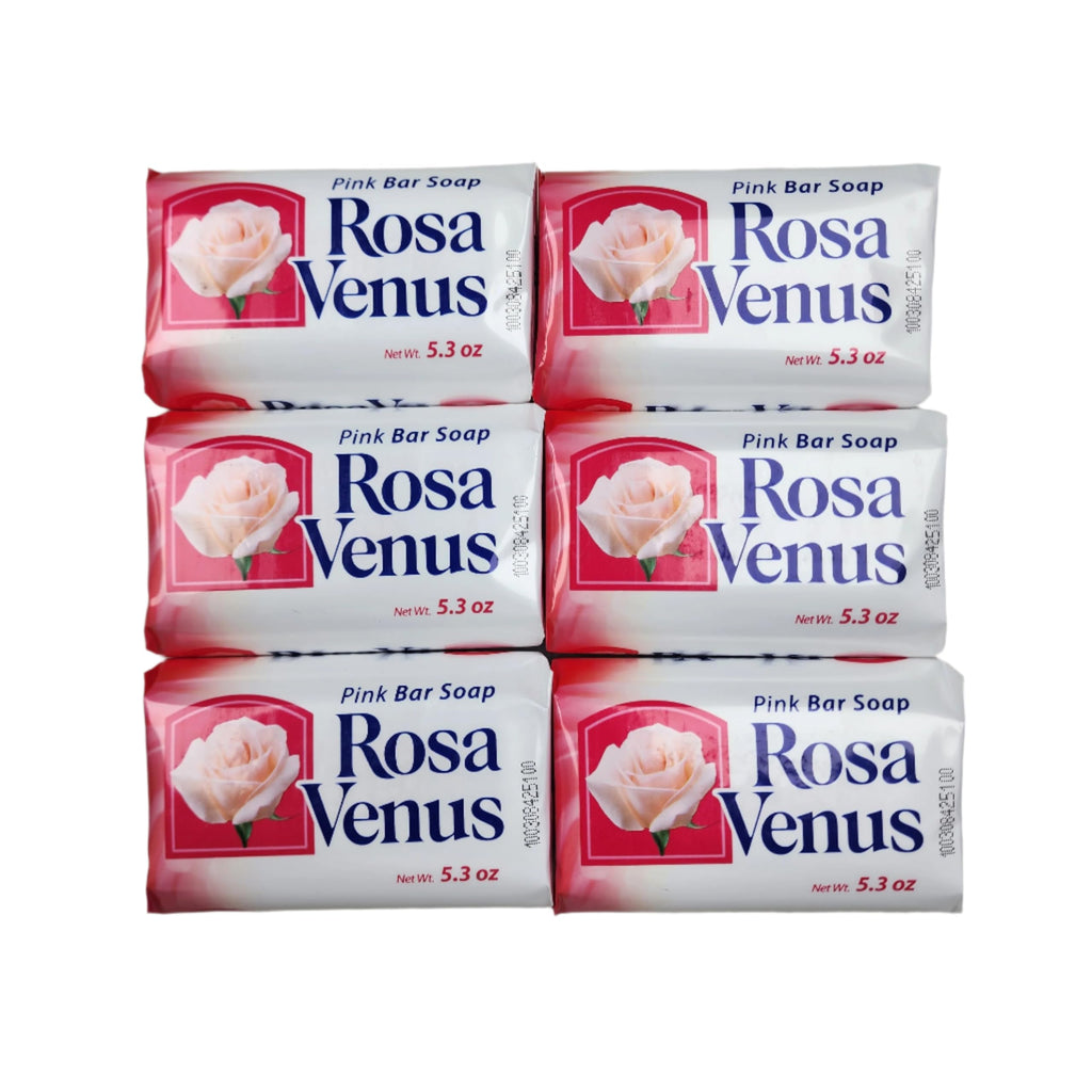 Rosa Venus Pink Bar Soap 5.3 oz – Pack of 6 | Skin Cleanser