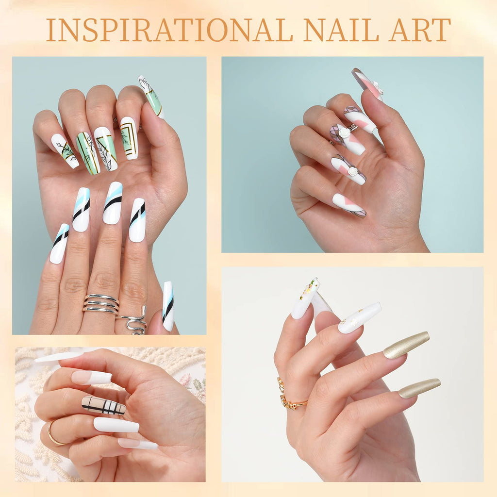ROSALIND Opal White Acrylic Nail Powder 4.23oz/120g | DIY Nail Extensions, French Nails & Art