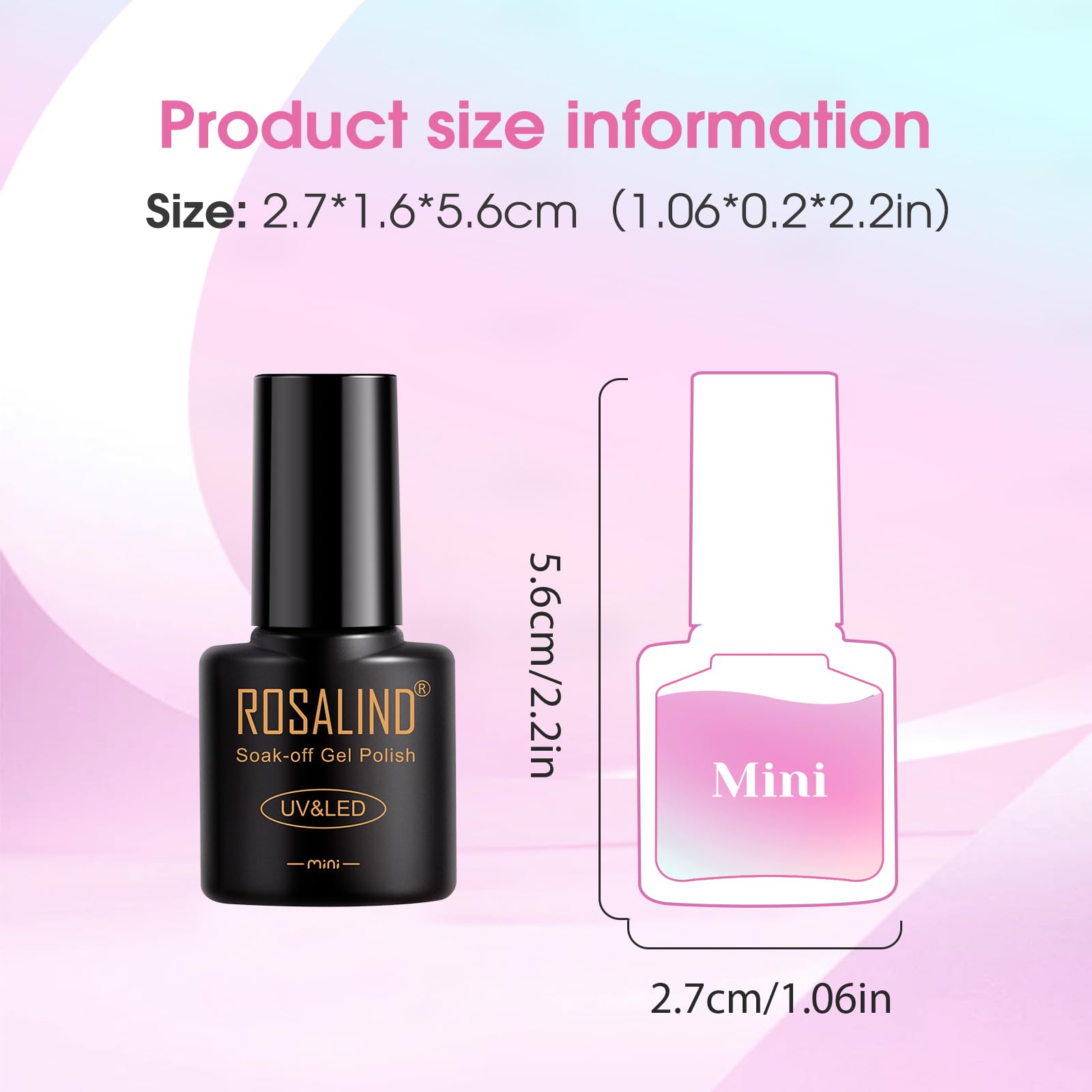 ROSALIND 30-Piece Gel Nail Polish Set – 26 Classic Colors + Base & Top Coats