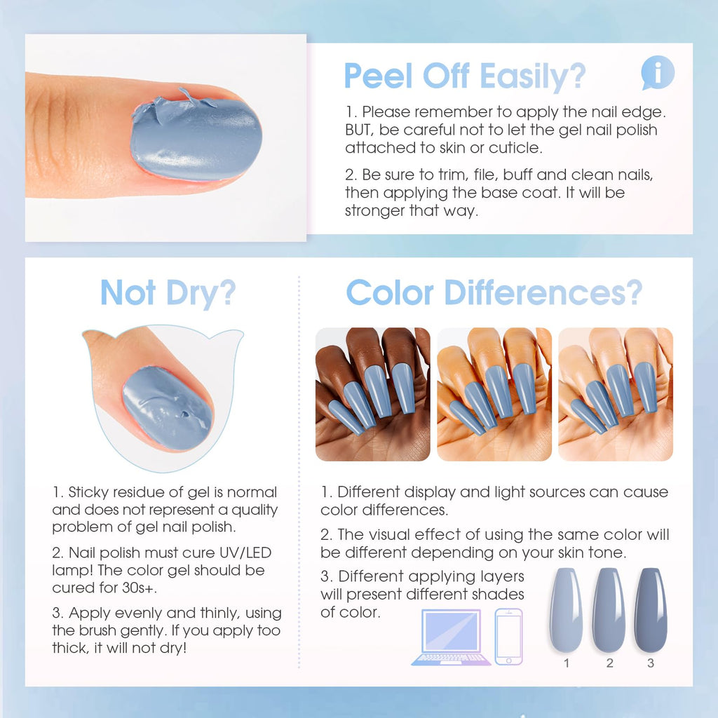 ROSALIND 25pcs Gel Nail Polish Set – 21 Colors + Cat Eye, Base & Top Coats, Soak Off UV/LED
