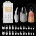 ROSALIND 264PCS Half Matte Almond Nail Tips – Full Cover PMMA, 12 Sizes for DIY Nail Extensions