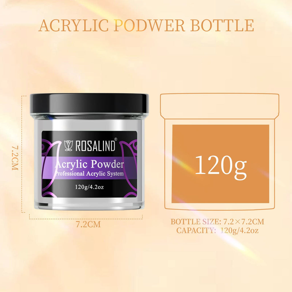 ROSALIND Opal White Acrylic Nail Powder 4.23oz/120g | DIY Nail Extensions, French Nails & Art