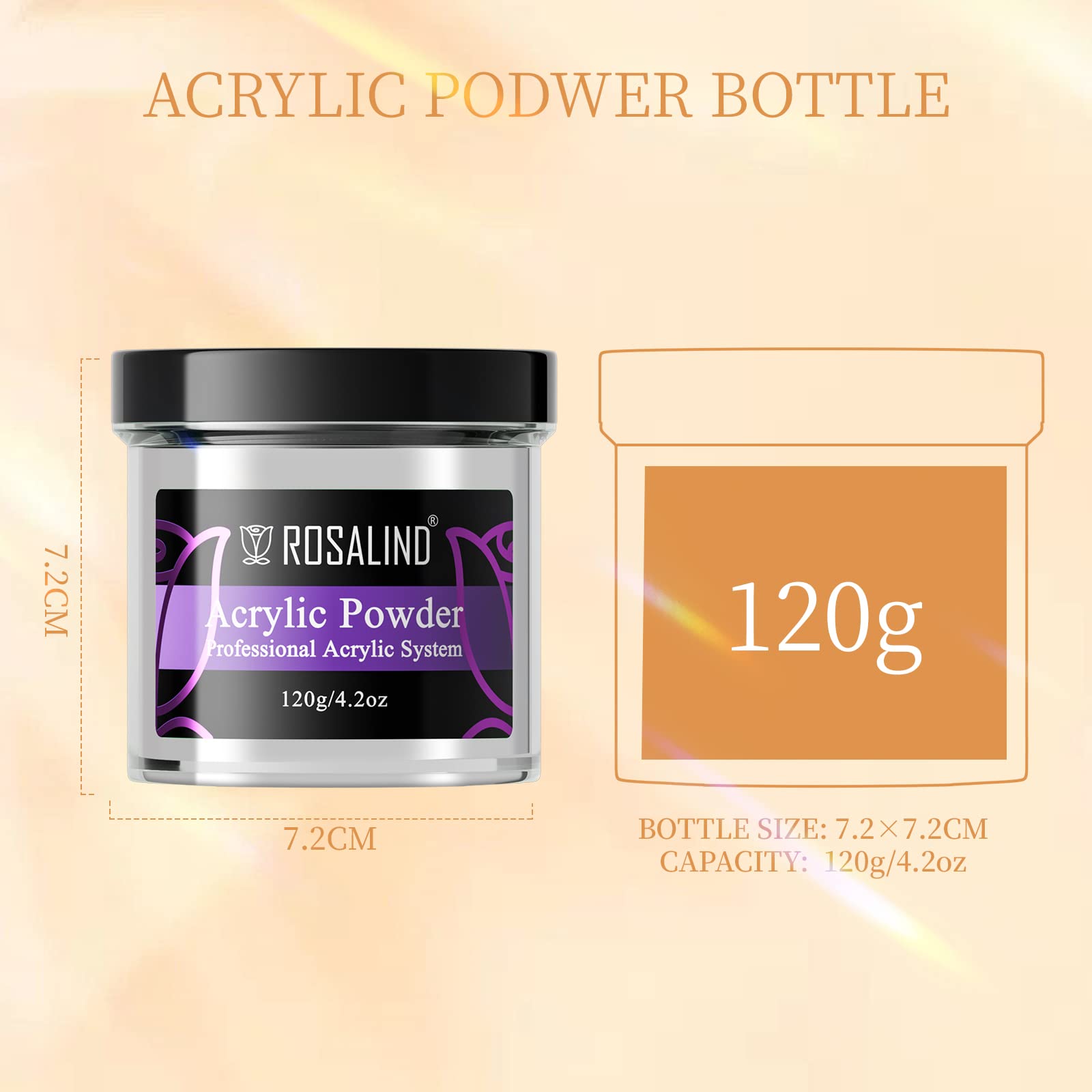 ROSALIND Opal White Acrylic Nail Powder 4.23oz/120g | DIY Nail Extensions, French Nails & Art