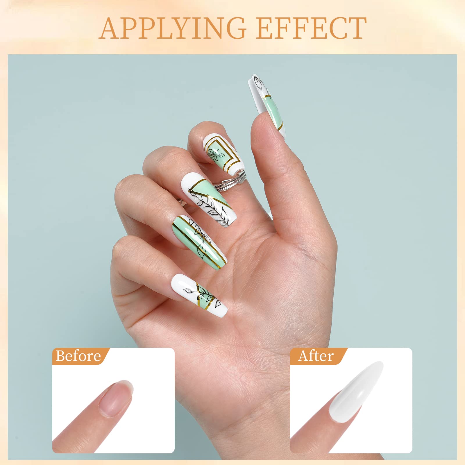 ROSALIND Opal White Acrylic Nail Powder 4.23oz/120g | DIY Nail Extensions, French Nails & Art