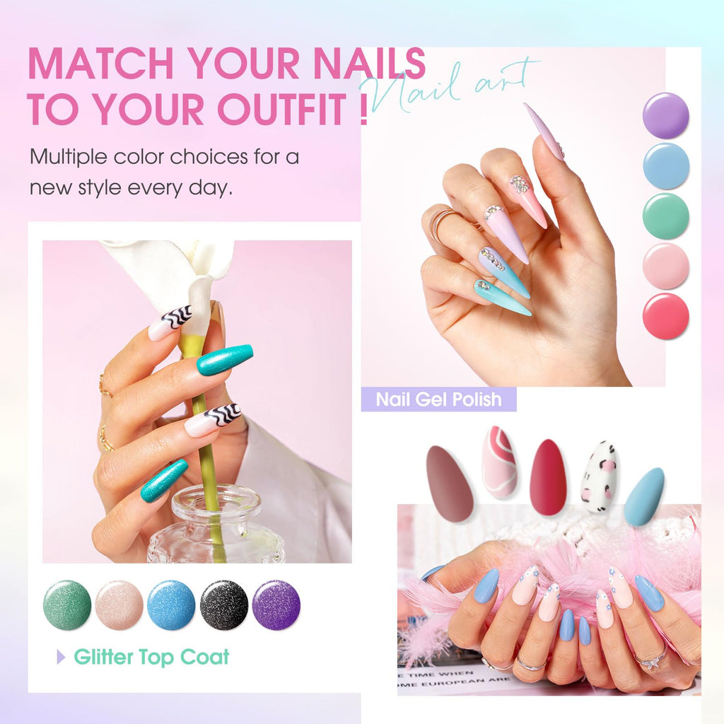 ROSALIND 30-Piece Gel Nail Polish Set – 26 Classic Colors + Base & Top Coats