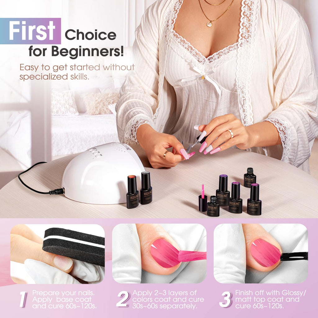 ROSALIND 12-Color Thermal Gel Nail Polish Set – Mood-Changing UV Gel Polish