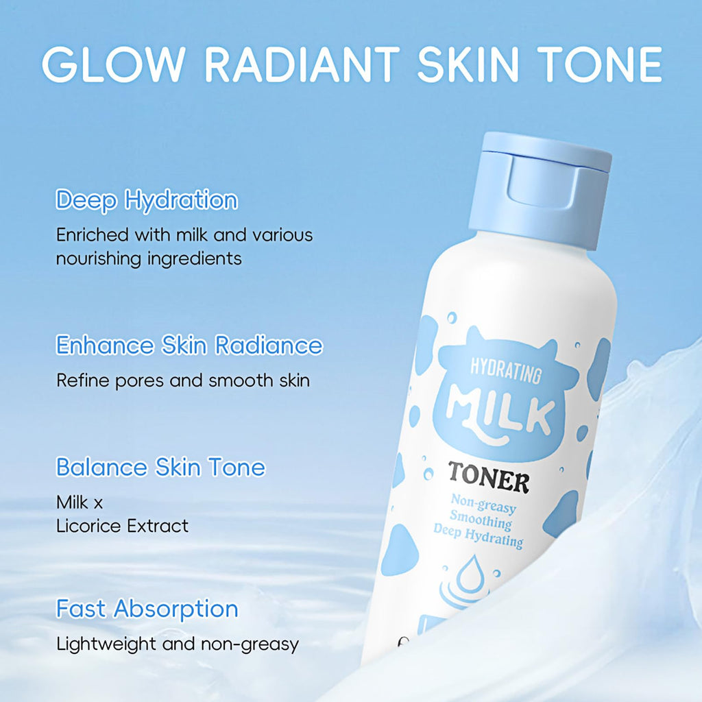 Rosardene 9-Piece Milk Skincare Set for Women & Teens – Gentle Hydration