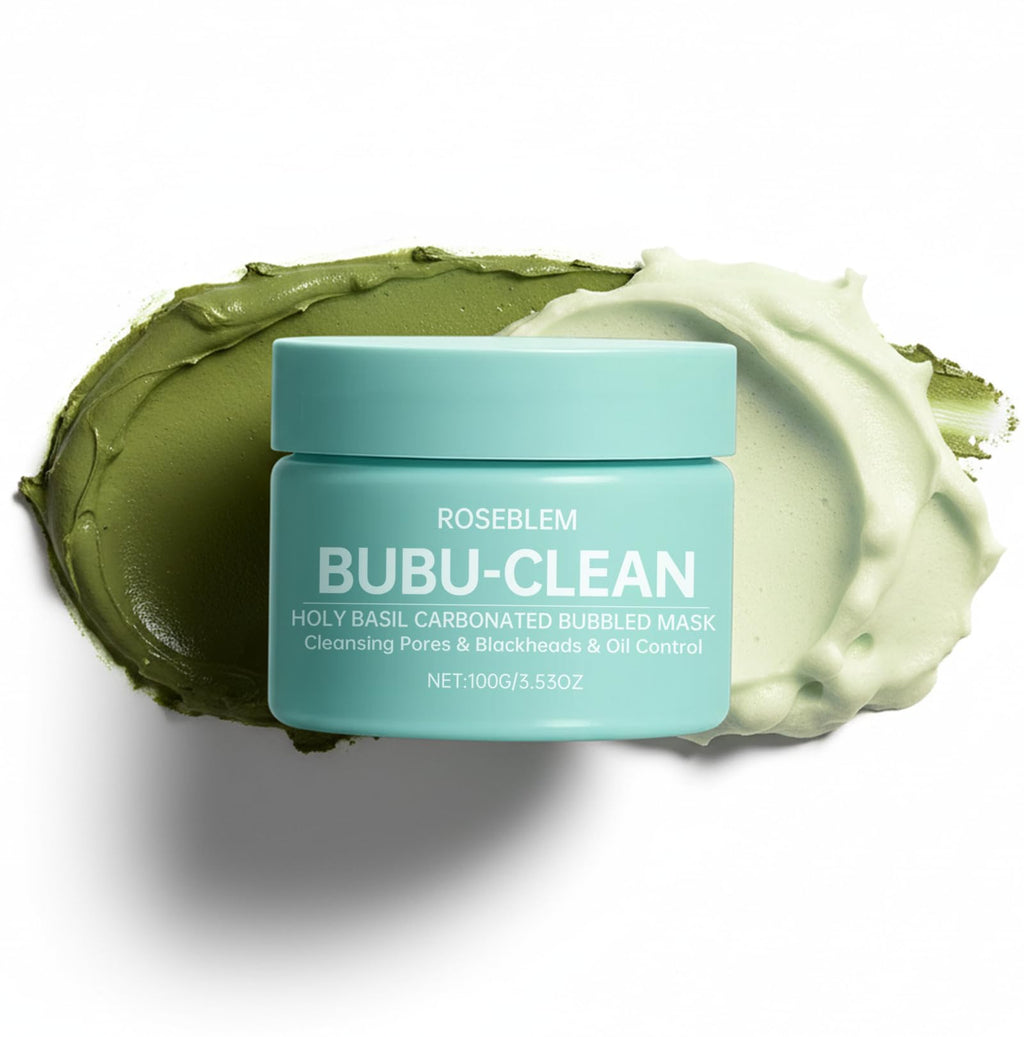 Roseblem Holy Basil Bubble Deep Mask – Carbonated Clay for Pore Cleansing & Oil Balance (3.53 oz)