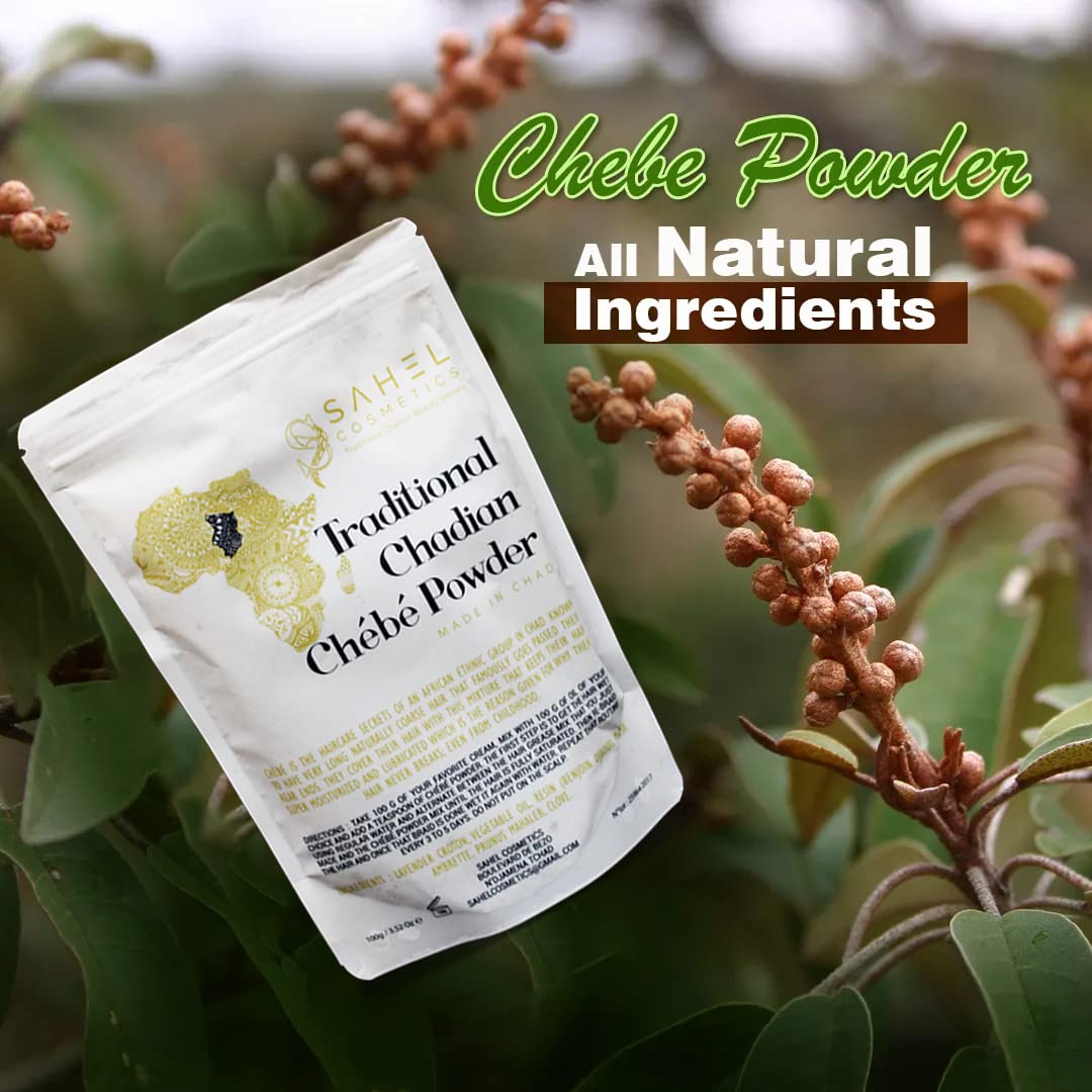 Roselle Naturals Chebe Powder from Chad – Deep Moisturizing Hair Growth & Chebe Mask (100g)