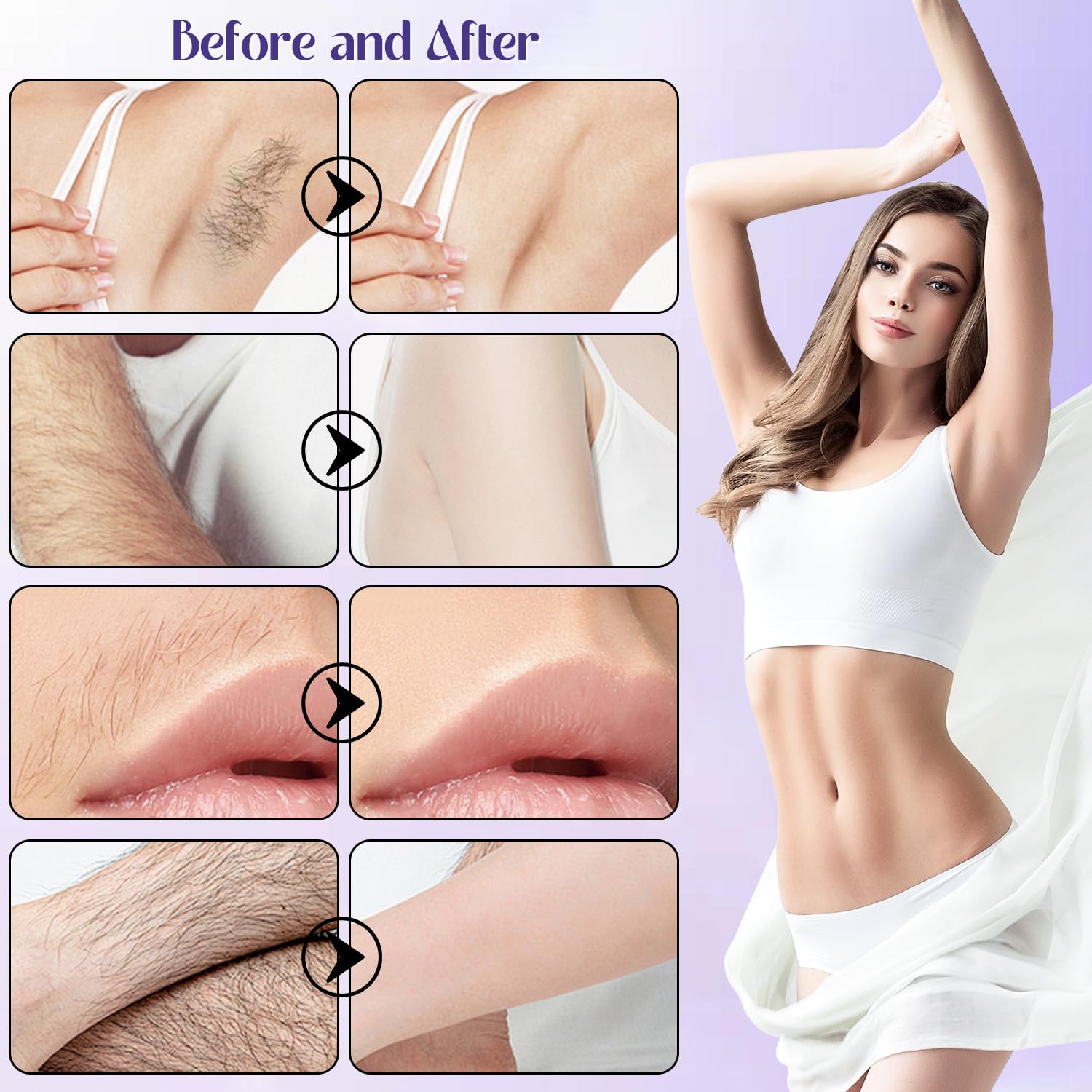 ROSINO Coconut Oil Facial Hair Removal Cream for Women | Gentle, Natural Depilatory Cream