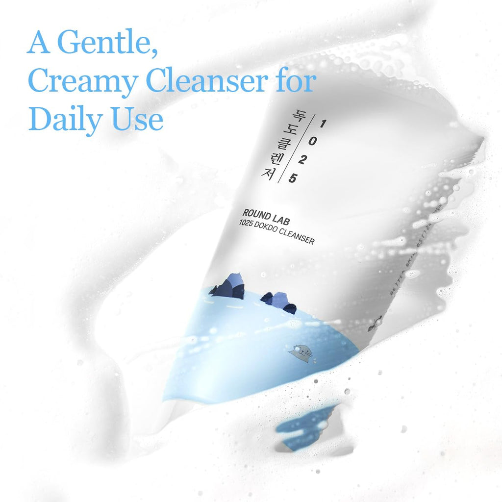 ROUND LAB 1025 Dokdo Cleanser – Low pH Face Cleanser for Sensitive Skin | Deep Sea Water Hydration
