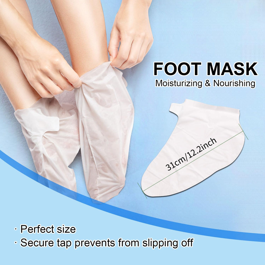 ROUSE Hand & Foot Mask Set — 3 Hand Masks + 3 Foot Masks with Nicotinamide, Shea Butter, Goat Milk