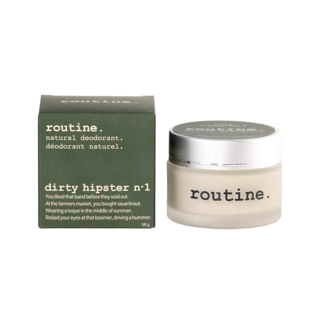 Routine Patchouli Aluminum Free Natural Deodorant 58g for Sensitive Skin | Patchouli & Patchouley (DIRTY HIPSTER NO.1 Jar)