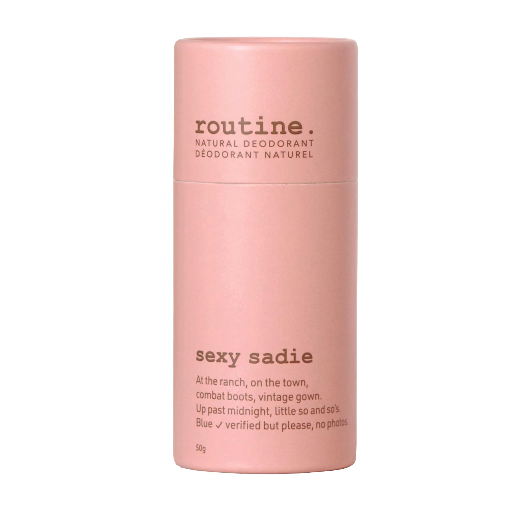Routine Sexy Sadie Deo Stick – 50g Natural Aluminum-Free Deodorant for Women & Men | Vanilla & Cinnamon
