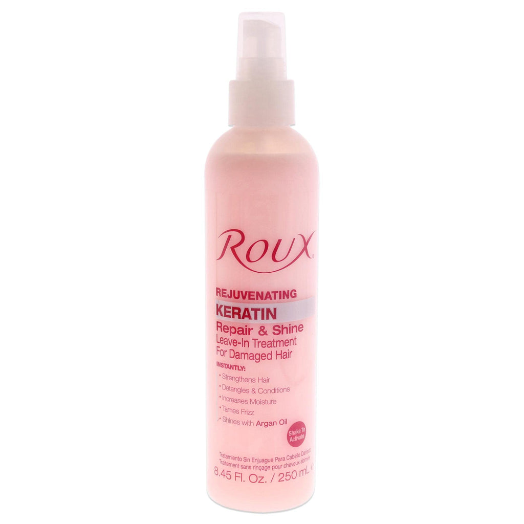 Roux Argan Oil Keratin Repair & Shine Leave-In Treatment – Strengthen, Smooth & Shine Hair