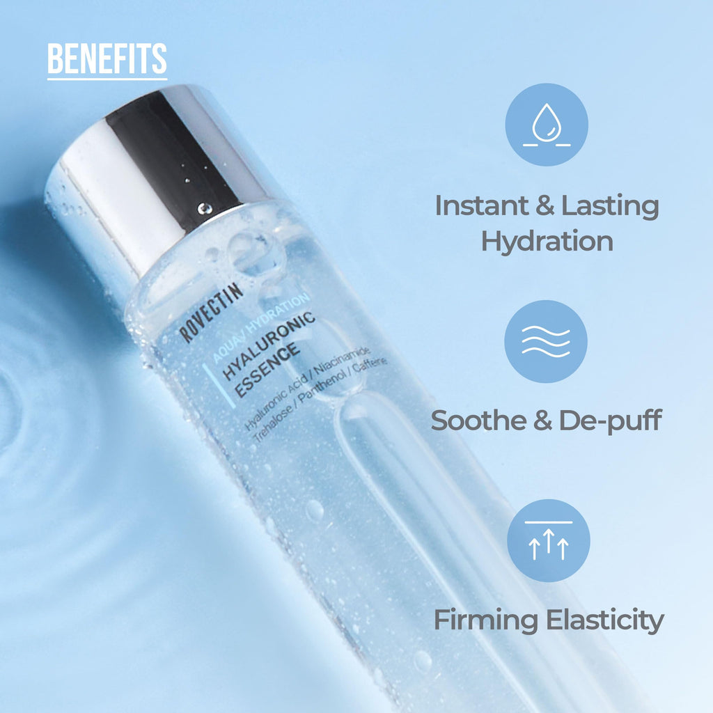 ROVECTIN 2-Step Hydrating & Calming Set – Aqua Hyaluronic Essence + Calming Lotus Cream