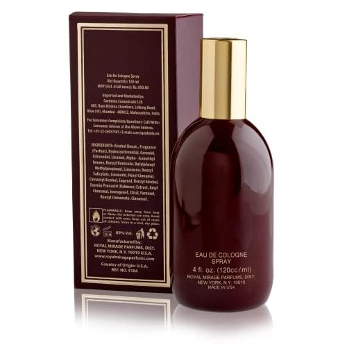 Royal Mirage Original Eau de Cologne for Men – Bergamot & Jasmine, 120ml | Premium Long-Lasting Scent