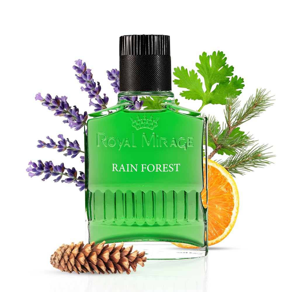 Royal Mirage Rainforest Aftershave for Men – Refreshing Post-Shave Lotion with Aromatic Woody Fragrance | 3.4 oz