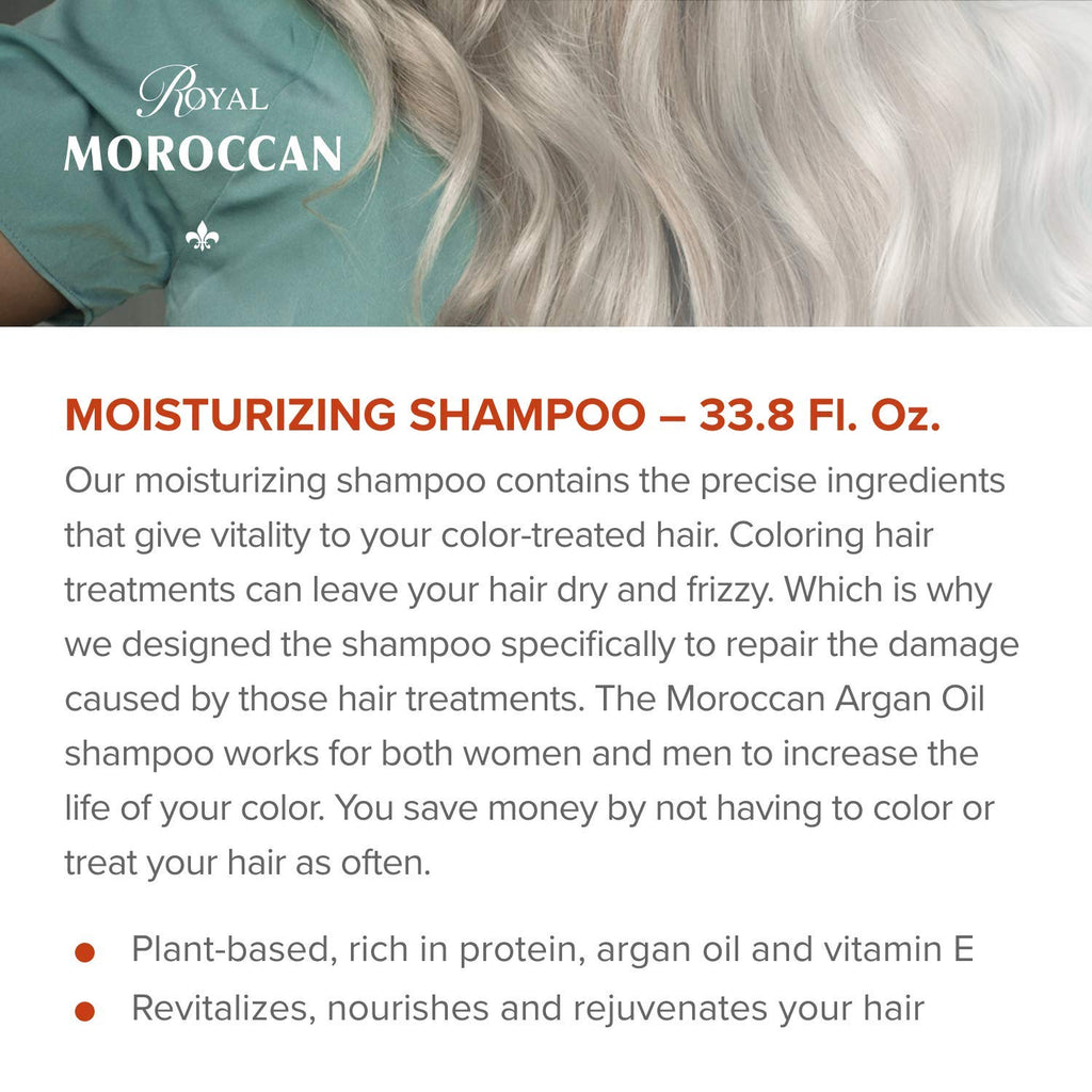 Royal Moroccan Moisturizing Shampoo for Color-Treated Hair | Argan Oil, 1000 ml