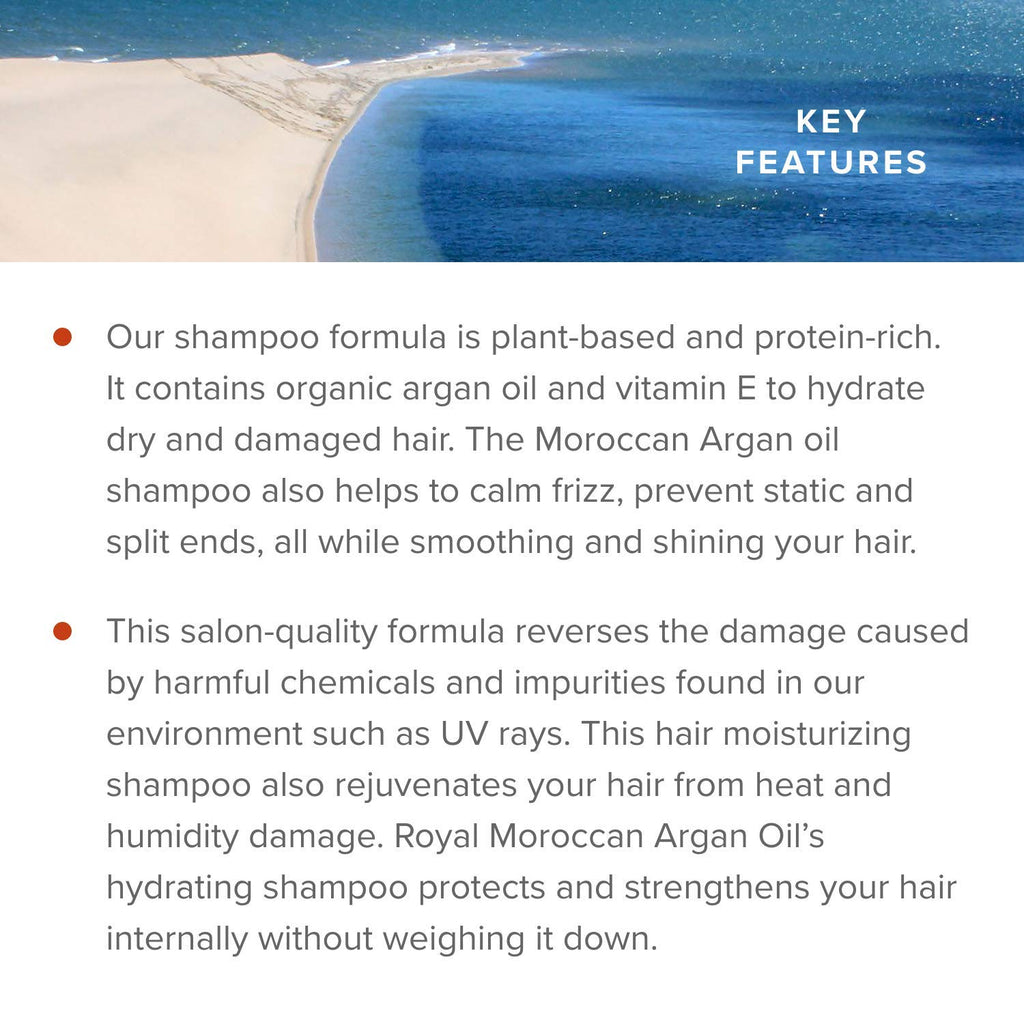 Royal Moroccan Moisturizing Shampoo for Color-Treated Hair | Argan Oil, 1000 ml