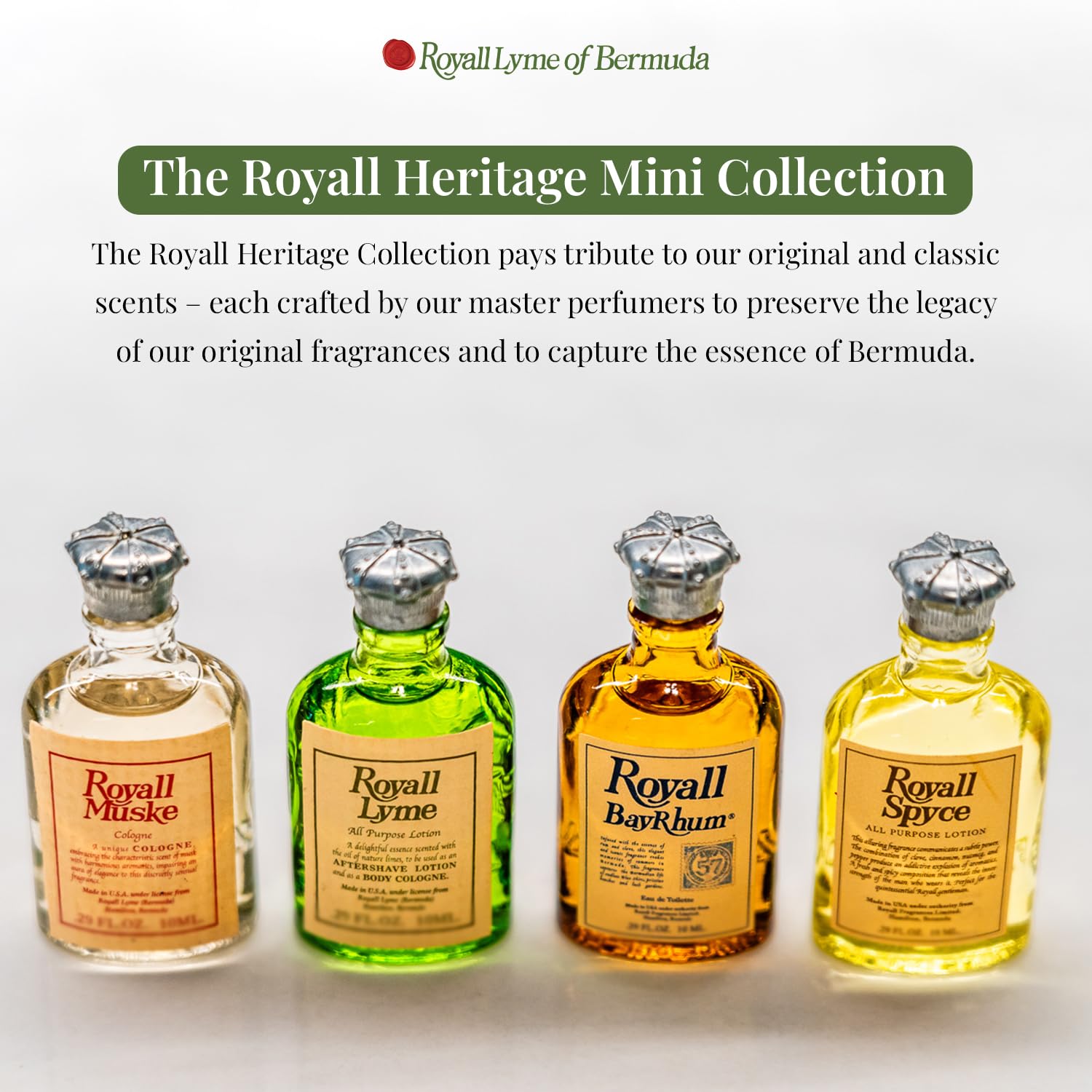 Royall Lyme Heritage Mini Collection – 4-Piece Eau de Toilette Gift Set