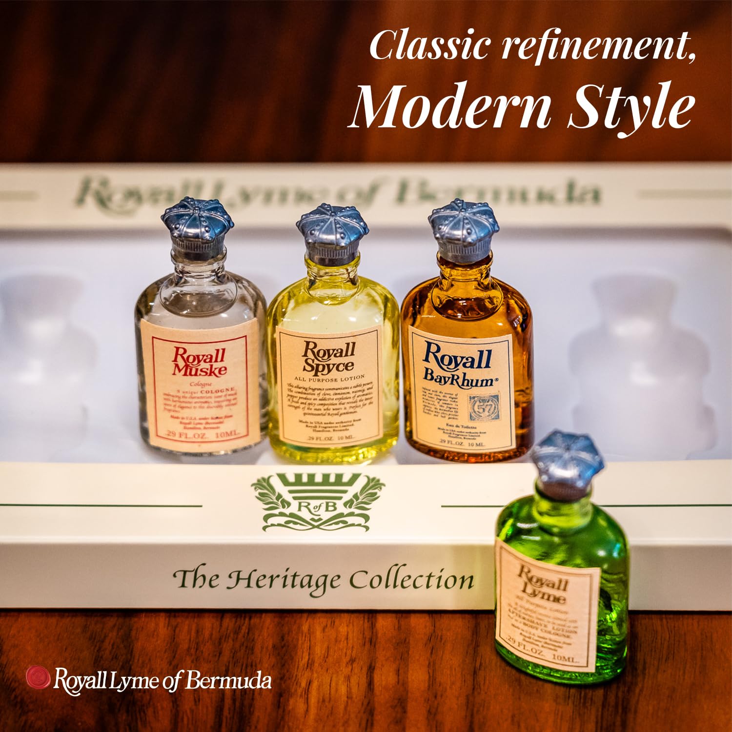 Royall Lyme Heritage Mini Collection – 4-Piece Eau de Toilette Gift Set
