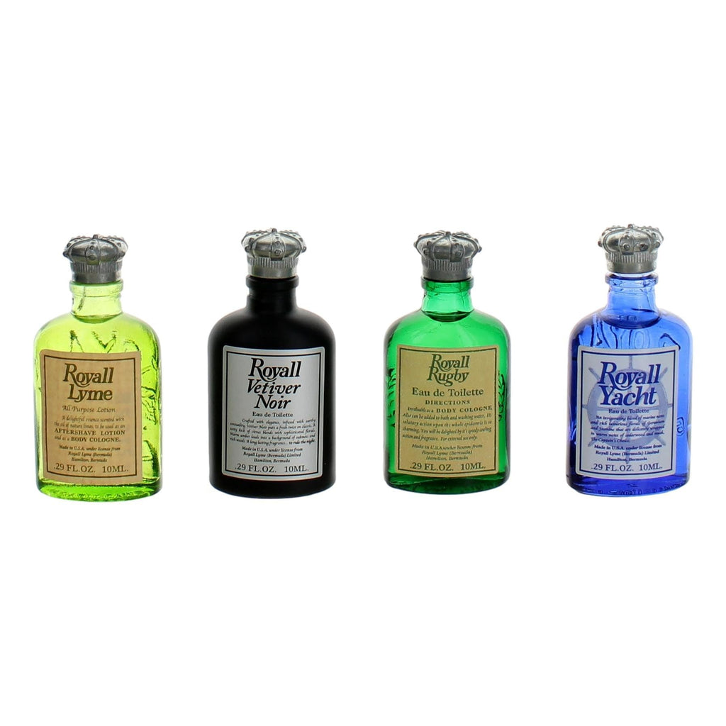 Royall Lyme Modern Mini Collection – 4 Signature Colognes in 10ml Travel Bottles