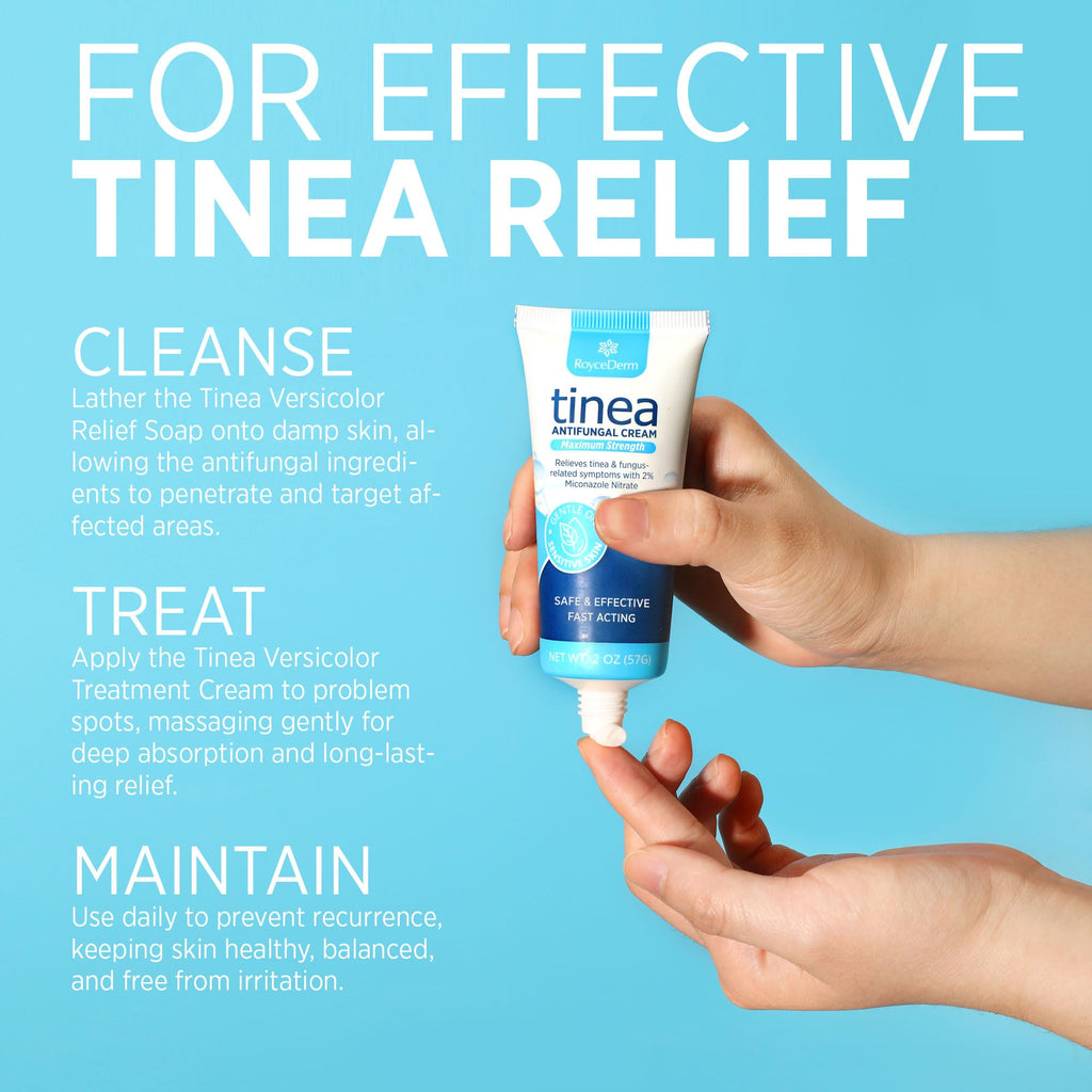 Roycederm Tinea Versicolor & Fungal Skin Cream — Multi-Functional Treatment (Pack of 2)