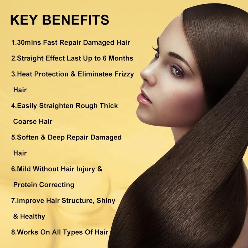 Royco Professional Fioterapia Brazilian Keratin Treatment – Organic Hair Smoothing, Straightening & Nourishment (16.9 oz)