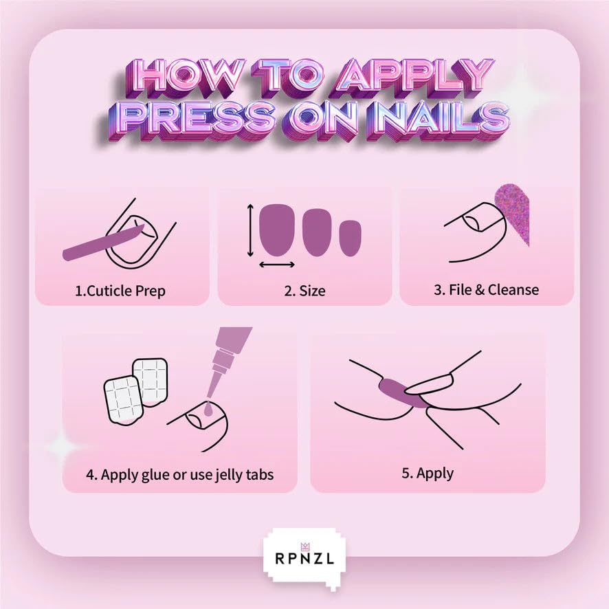 RPNZL Press On Nails Cafe Latte – Chrome Ombre French Tip, UV Finish Almond Nails, 32 Nails (16 Sizes) with Glue & Tabs | Female Founded